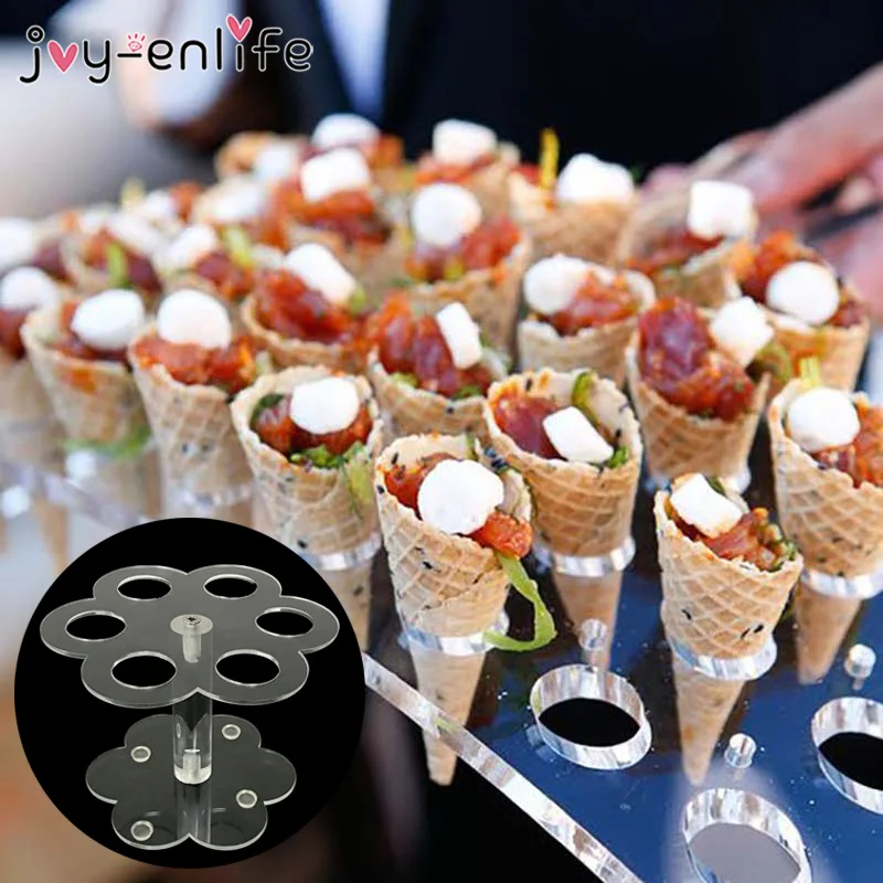 Акриловый держатель для мороженого с 6 отверстиями полка конфет прозрачный