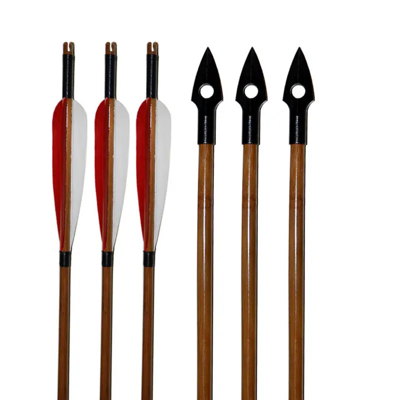 6/12 шт 80 см стрела из бамбука для стрельбы лука с 5 дюймовым турецким пером и