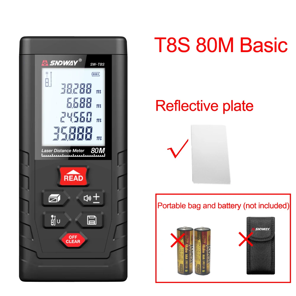 Лазерный дальномер SNDWAY измерительный инструмент рулетка для измерения
