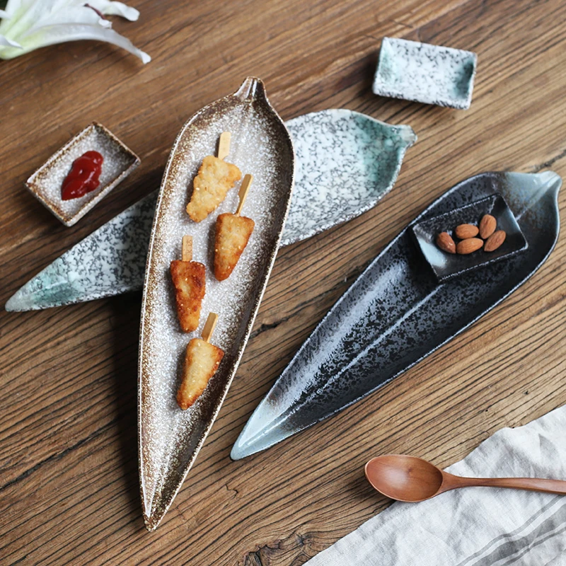 

Japanese style Hefeng creative features wanghong restaurant commercial sushi tableware snack plate cold dish plate cooking plate