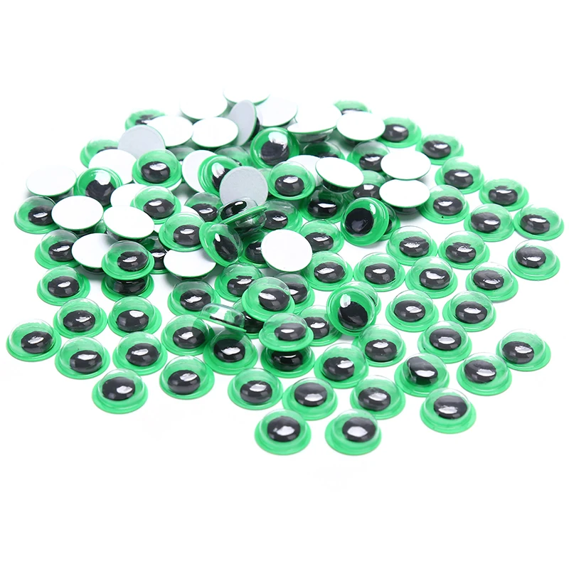 100 шт 10 мм Разноцветные Цвет самоклеящиеся глаза для куклы мягкие игрушки DIY