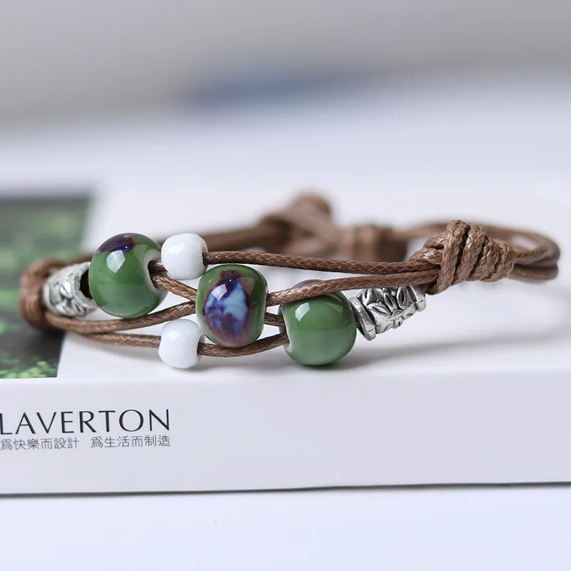 Женские керамические бусины ручной работы браслеты сделай сам браслет в Ретро