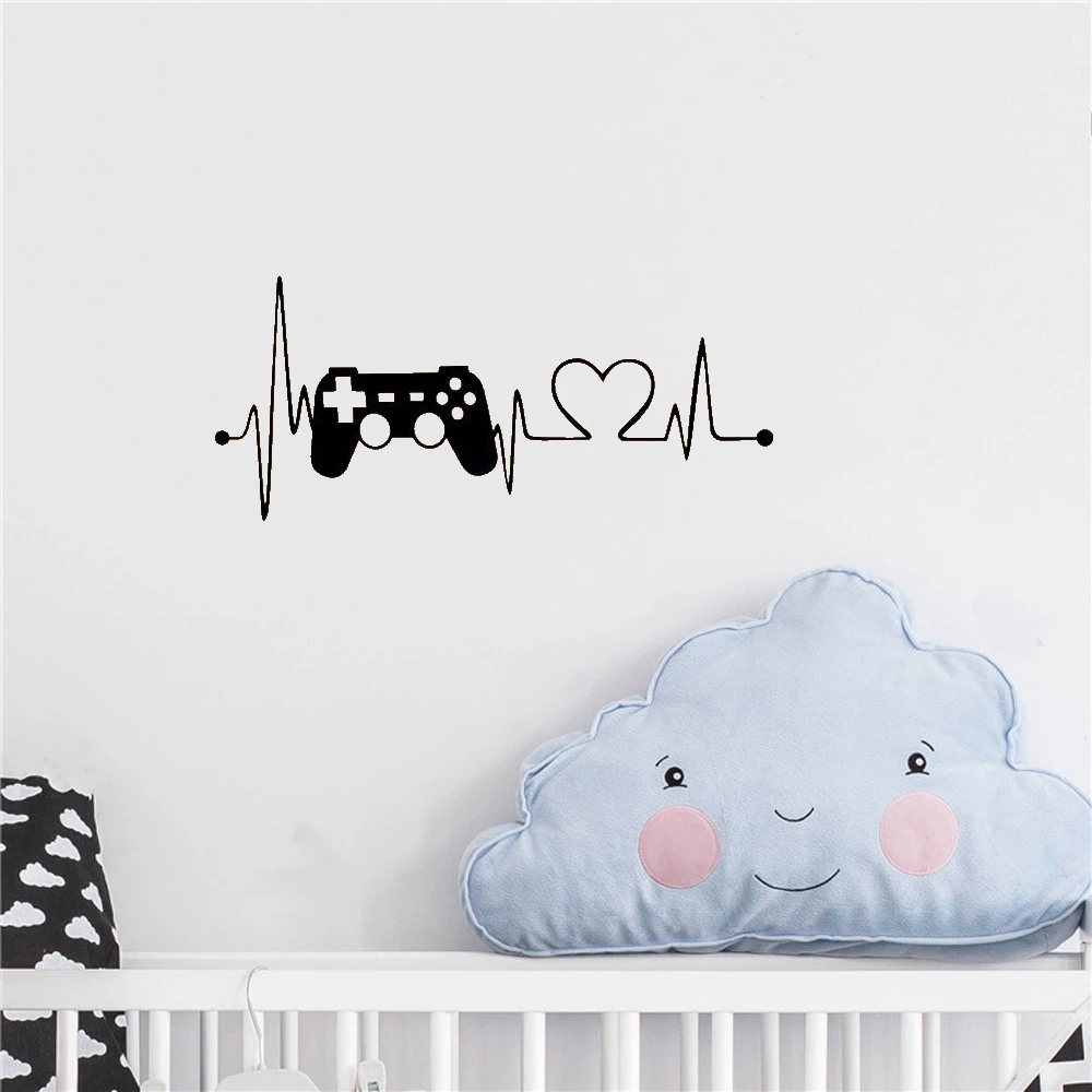 

Game Heartbeat Wall Decal Sticker for Boys Bedroom Playroom Home Decor Art Murals