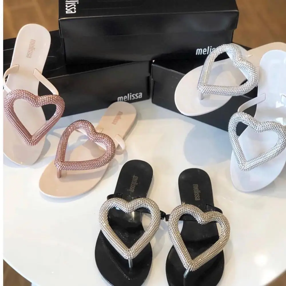 Melissa/Новинка 2020 г. Прозрачная обувь с надписью Love Jelly Женские сандалии Melissa Тапочки