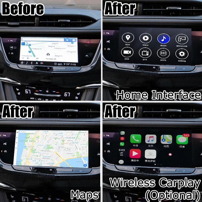 Интерфейс для Cadillac XT6 2019 с системой навигации mylink intellilink CUE XT5 XT4 CT5 CT4 Lsailt |