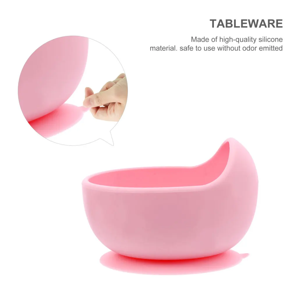 

1 Set Baby Suction Bowl Silicone Bowl Suction Cup Tableware Baby Feeding Bowl