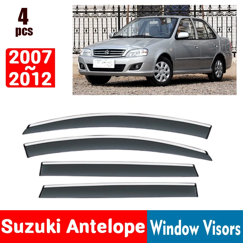 FOR Suzuki Antelope 2007-2012 Window Visors Rain Guard Windows Rain Cover Deflector Awning Shield Vent Guard Shade Cover Trim