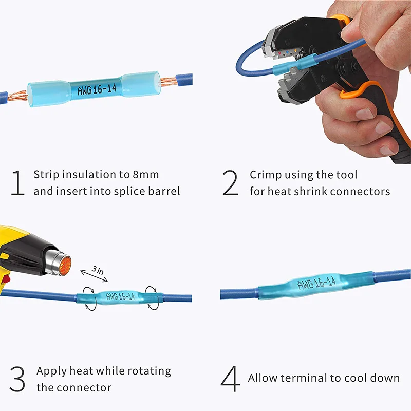 180 шт. термоусадочные стыки для разъемов-обжимные соединители набора-клеммы