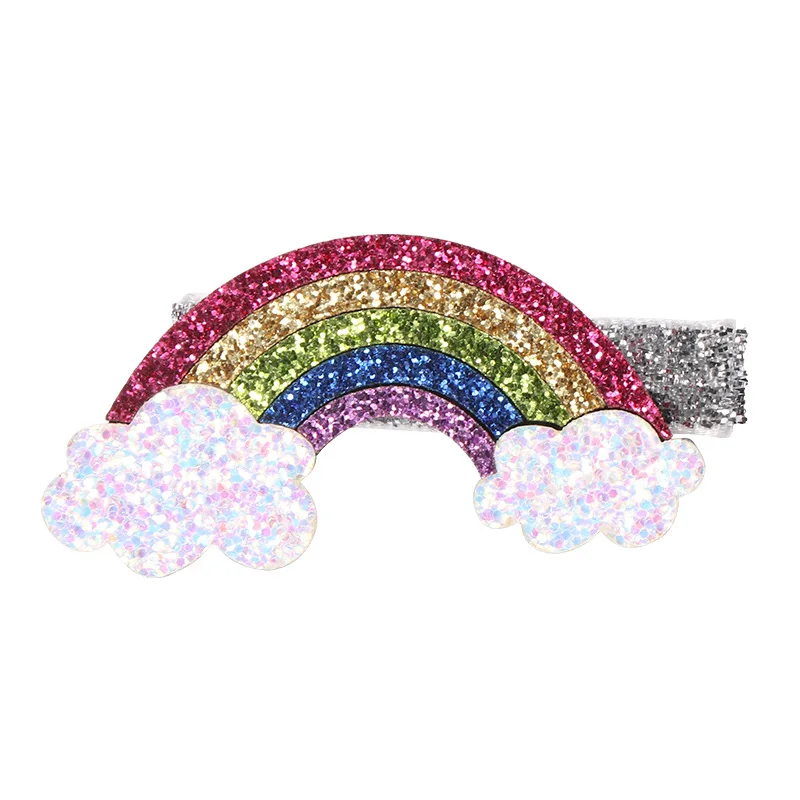 

2pcs/lot Fashion Baby Girls Unicorn Hair Clip Kid Handmade Glitter Sequins Hairpins Christmas Gifts Accessories for Woman