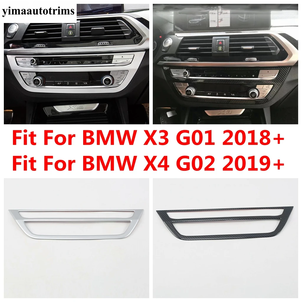 

For BMW X3 G01 2018 - 2021 X4 G02 2019 - 2021 Car Interior Air AC Panel Cover Trim Wood Grain / Carbon Fiber Style Accessories