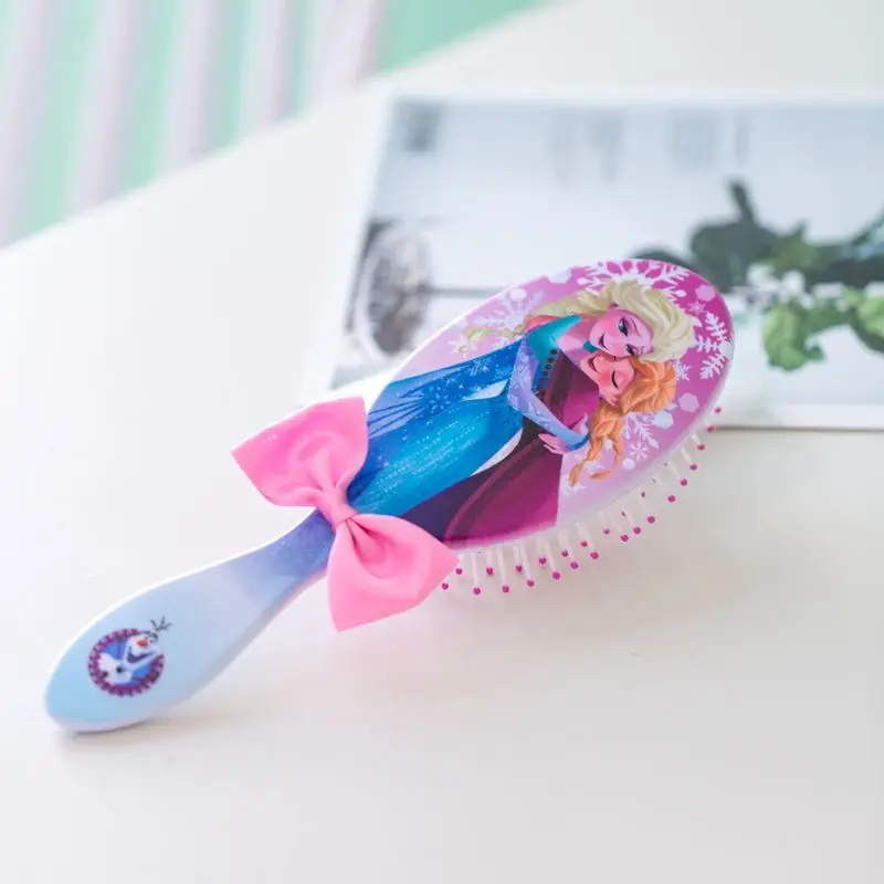 Disney Микки Замороженные заколки для волос Мультфильм воздушная Подушка Расческа