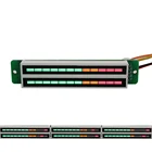 Миниатюрный светодиодный музыкальный двухуровневый индикатор VU Meter, плата стереоусилителя, профессиональный уровень, дисплей громкости, регулируемая скорость освещения