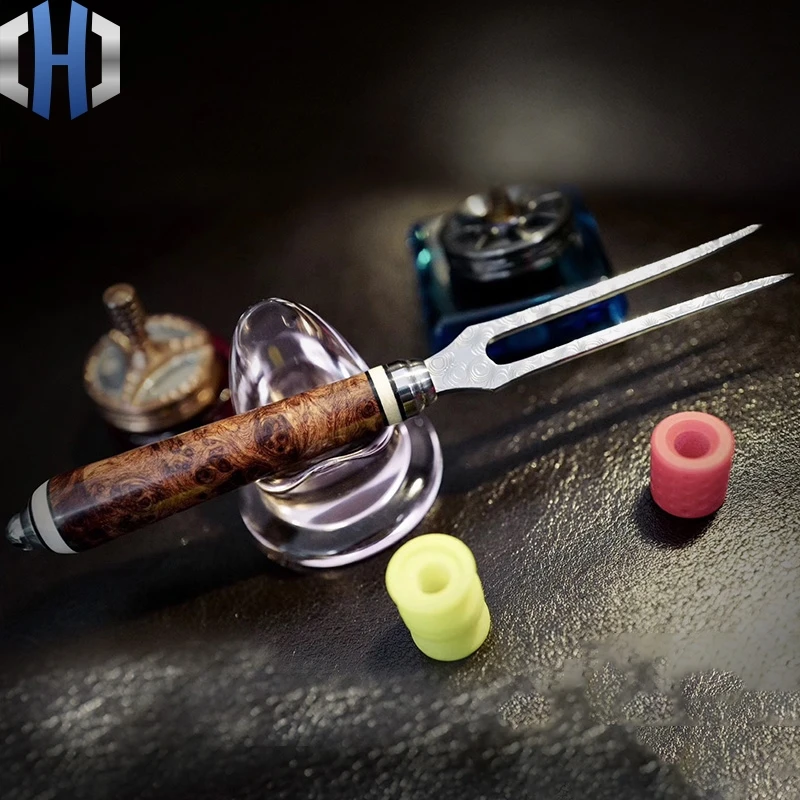 VG10 Дамасская Стальная вилка палисандр дерево груша Сакура ручка