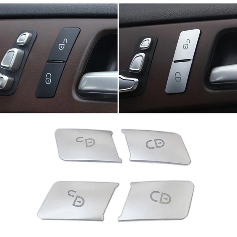 Разблокированные кнопки дверного замка для Mercedes Benz a B C E GLK ML GL G стикеры отделки