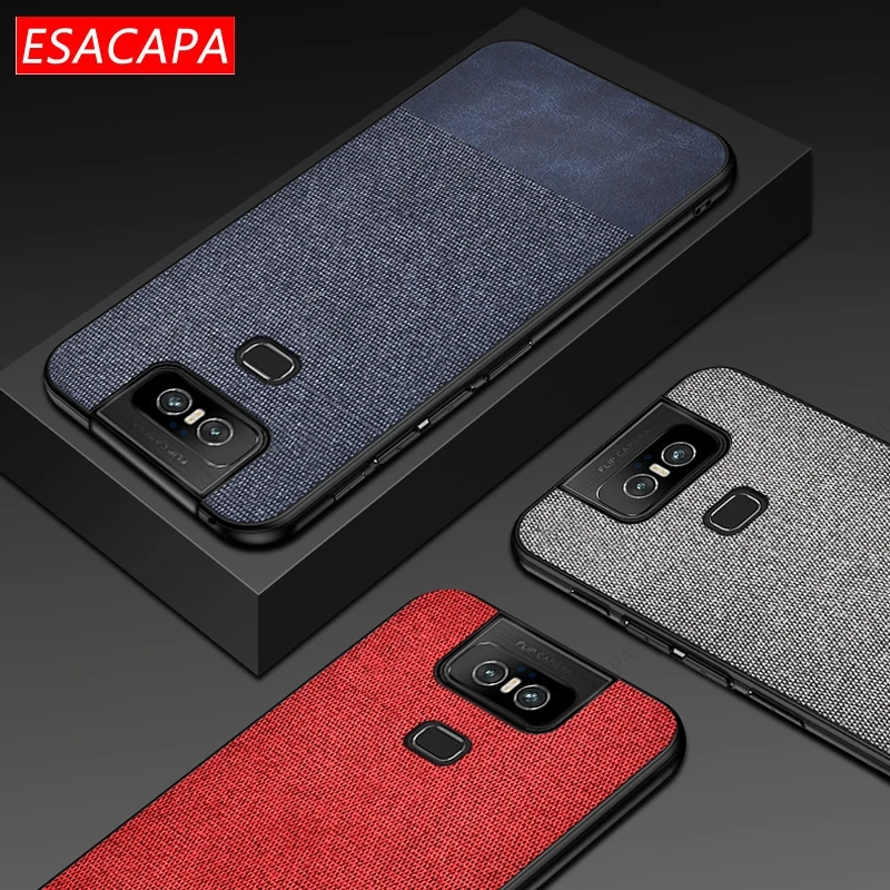 Роскошный тканевый чехол для телефона ASUS Zenfone 6 6Z сращивающийся Мягкий Кожаный