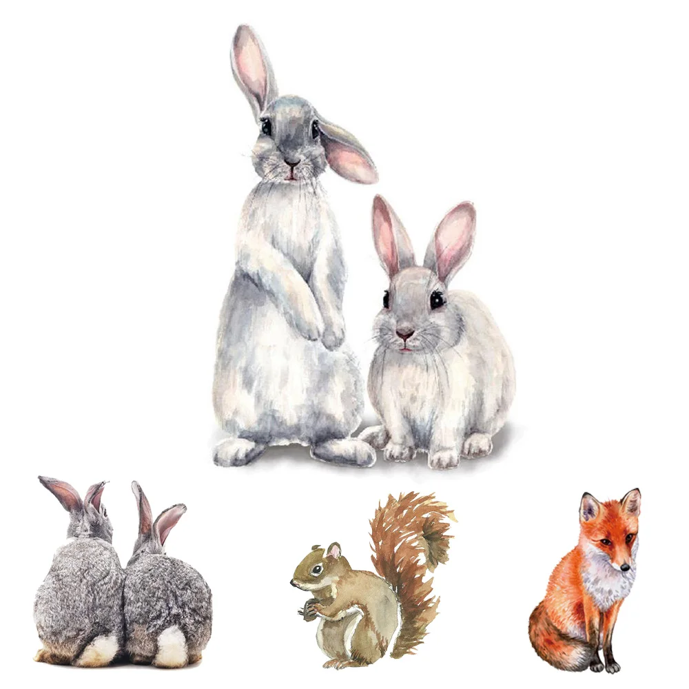 

Симпатичные животные кролики лиса фотообои для детской комнаты домашнее украшение для гостиной спальни съемные наклейки