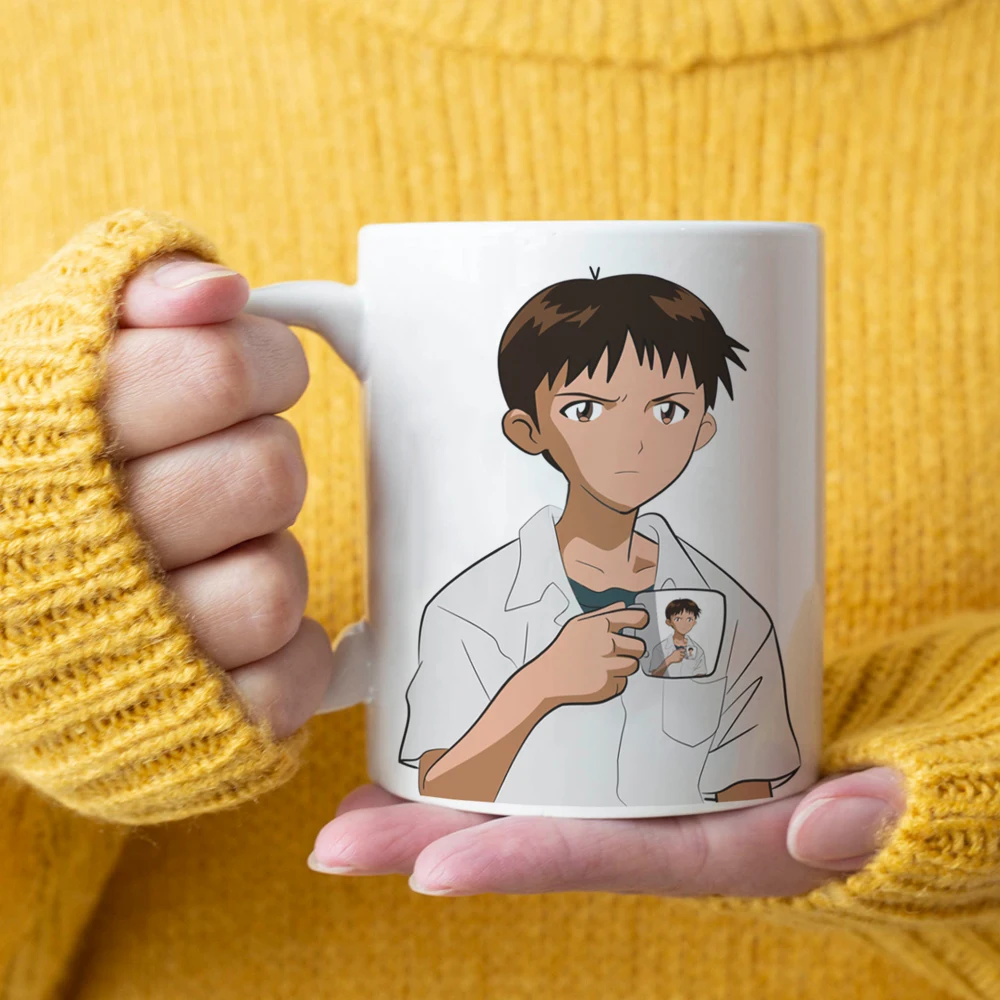 Кружка Shinji с надписью аниме дышащая мужская, 350 мл, высокое качество, креативный дизайн, топ, рекламная кружка, кружка, подарок для друзей