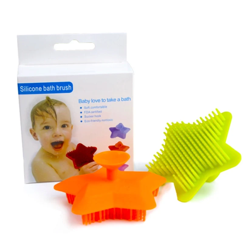Детская безопасная и Чистая силиконовая щетка для ванной детская Мочалка ванны
