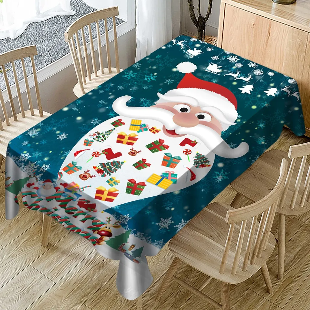 Рождественская скатерть чехол для стула Санта Клаус Рождественское украшение