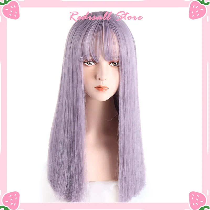 Харадзюку Лолита парик светильник фиолетовый синтетические волосы Хэллоуин