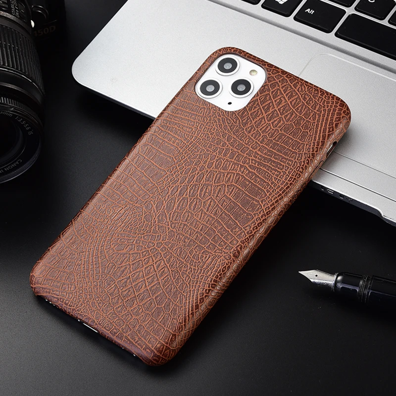 

Luxury Business 3D Crocodile Pattern Phone Case Cover For iPhone 11 Pro Max 12 Mini 13 Series PU Leather Alligator Cover