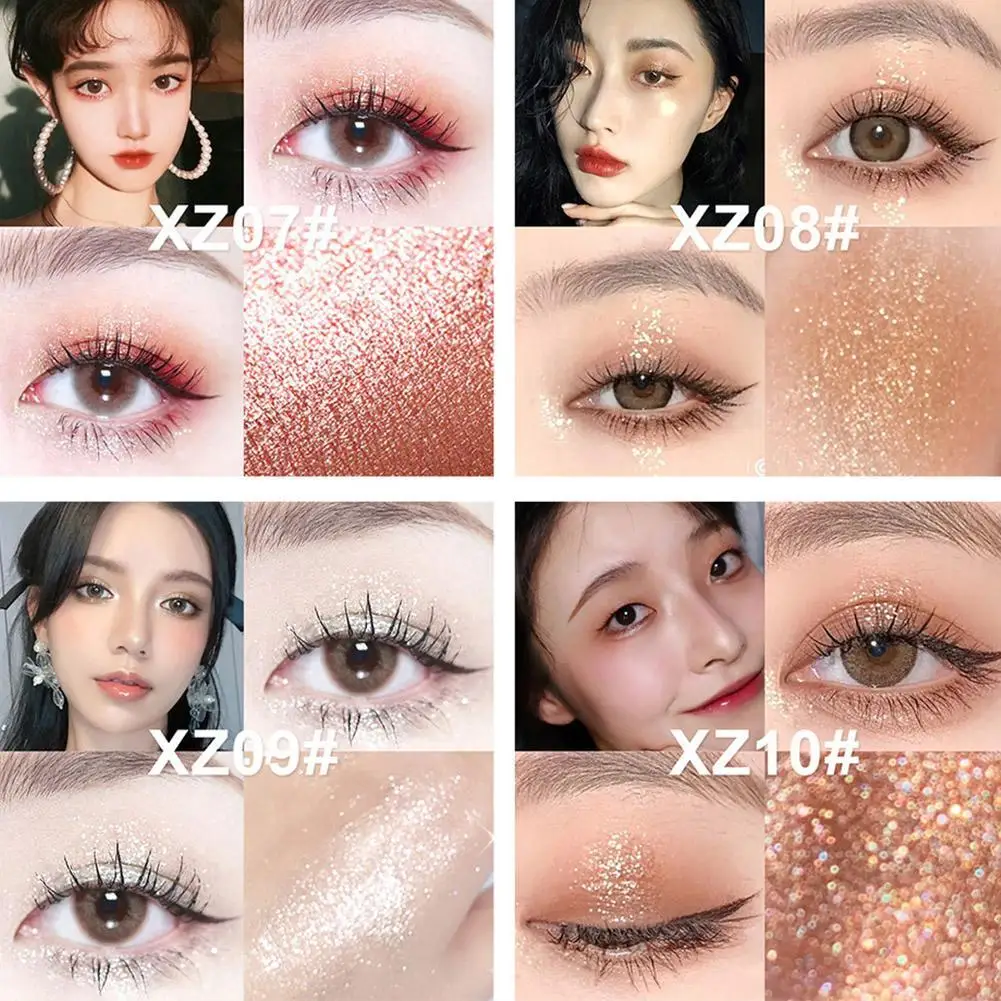 Блестящие матовые жидкие тени для век 10 шт./компл. водостойкие мерцающие стойкие