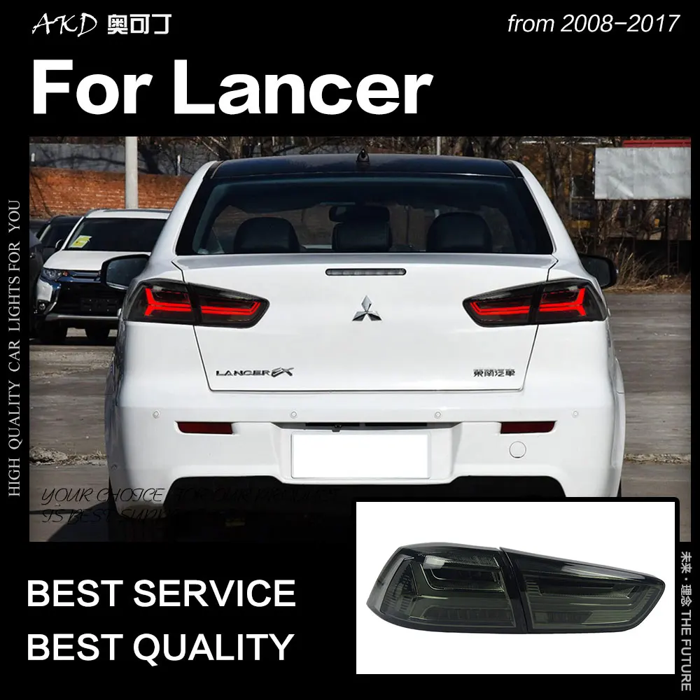 Автостайлинг AKD для Mitsubishi Lancer задние фонари 2008 2017 EX светодиодные DRL сигнал тормоза