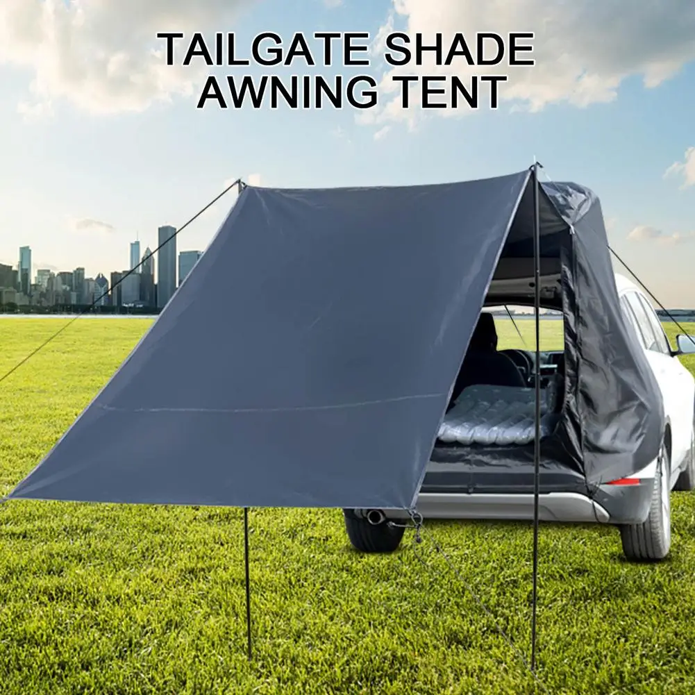 

Car Truck Tent For SUV Oxford Cloth And Iron Tubing Tailgate Shade Awning Tent Suit Car Hatchback Canopy Shade Drop Shipping Hot