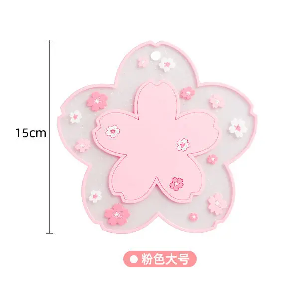 

Sakura Girl Heart Water Cup Cute Home Heat Insulation Anti-scalding Mat Table Mat Pot Mat Bowl Plate Mat