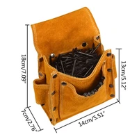 high quality cowhide wearable waist pack electric waist tool belt bag screwdriver kit repair tool holder drill bit tool