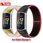 Ремешок нейлоновый для часов Fitbit Charge 5, мягкий воздухопроницаемый спортивный браслет, петля для fitbit Charge 5