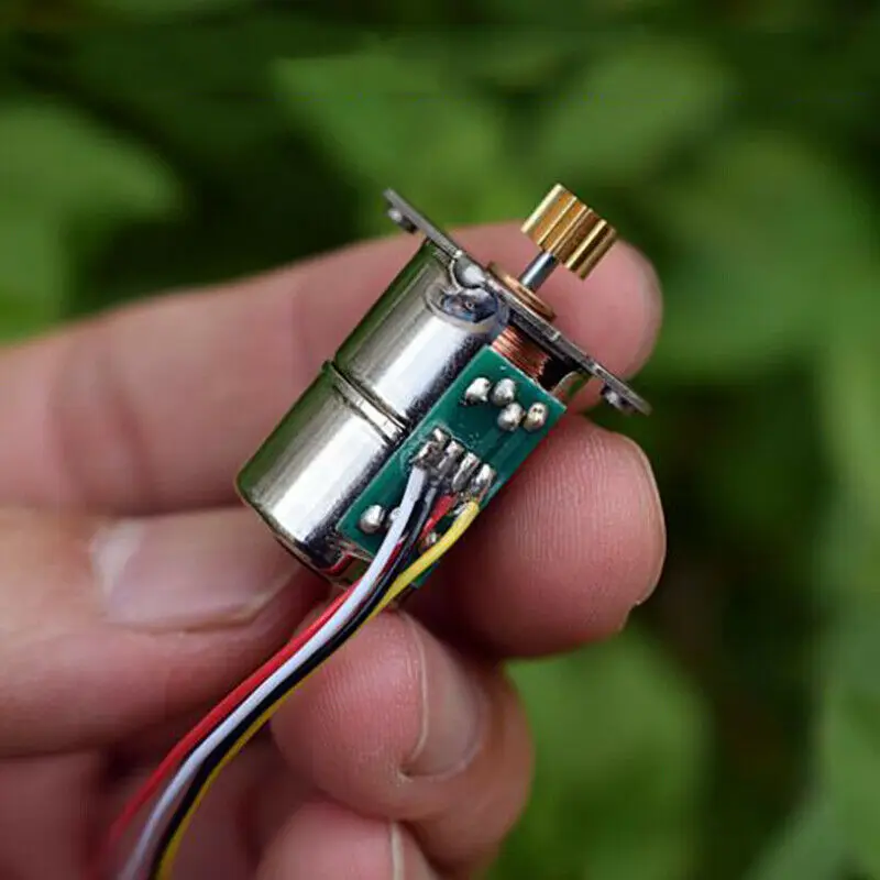 Микро 15 мм шагового двигателя 5V 2 фазный 4 проводной тактовый шаговый двигатель