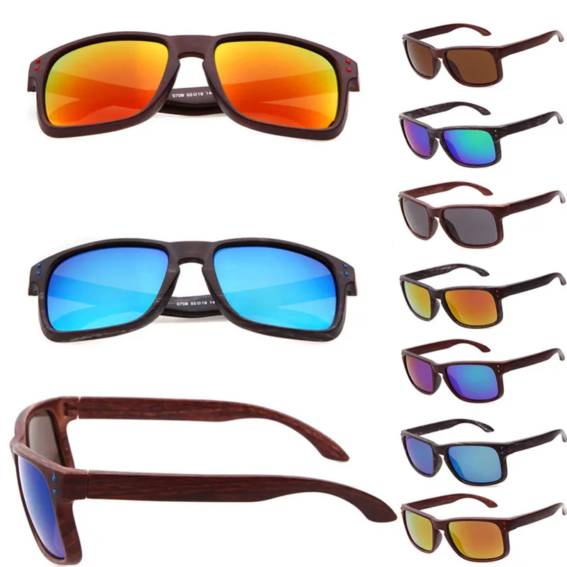 Новинка мужские солнцезащитные очки с деревянным лицевым покрытием фирменный