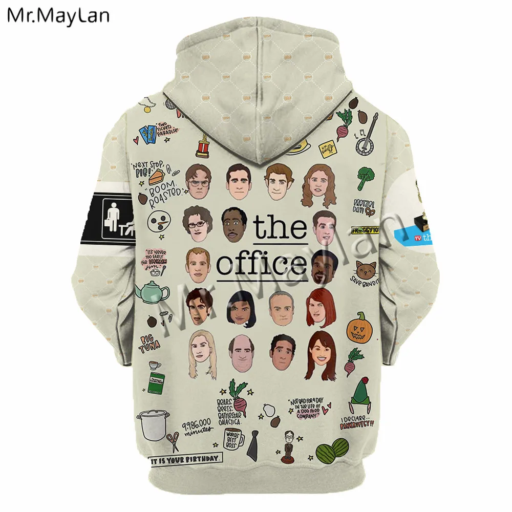 

Office Ladies and Getlemen 3D Hoodies Men/wom Hipster Streetwear Jacket Boys Fashion Pullovers Outwear 2020 New Gothic Clothing