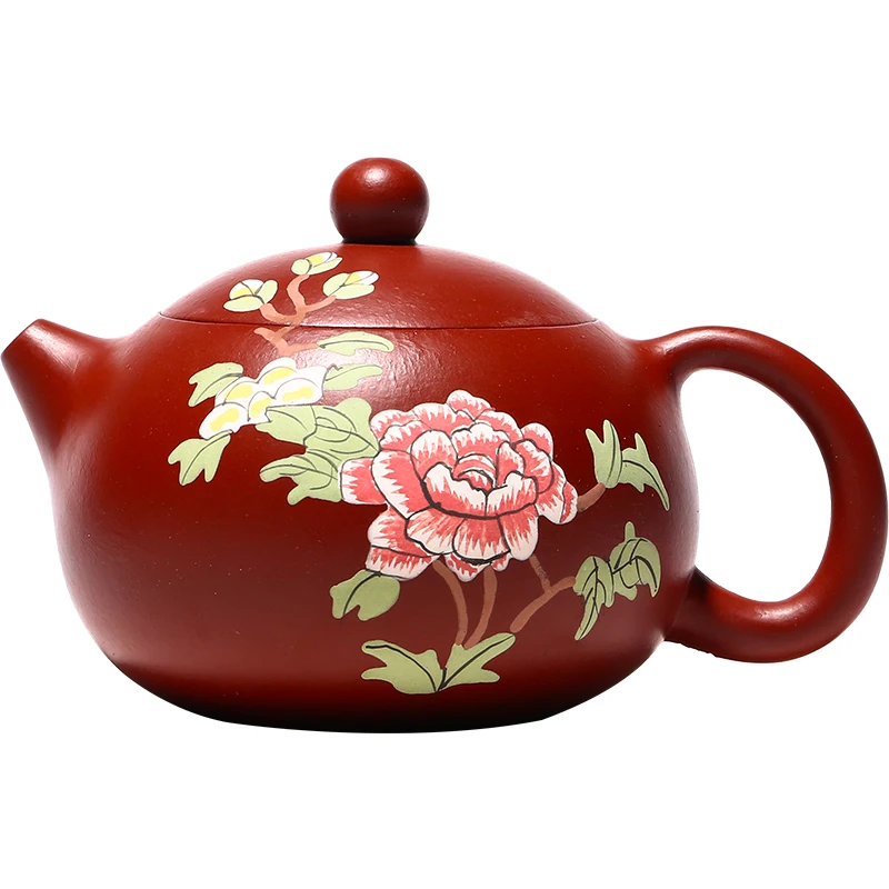 

100/160ml Hand Painted Tea Set Peony Raw Ore DaHongPao Xi Shi Tea Pot Real Yixing Tea Set KungFu Zisha Tea Pots Clay Teapot Gift