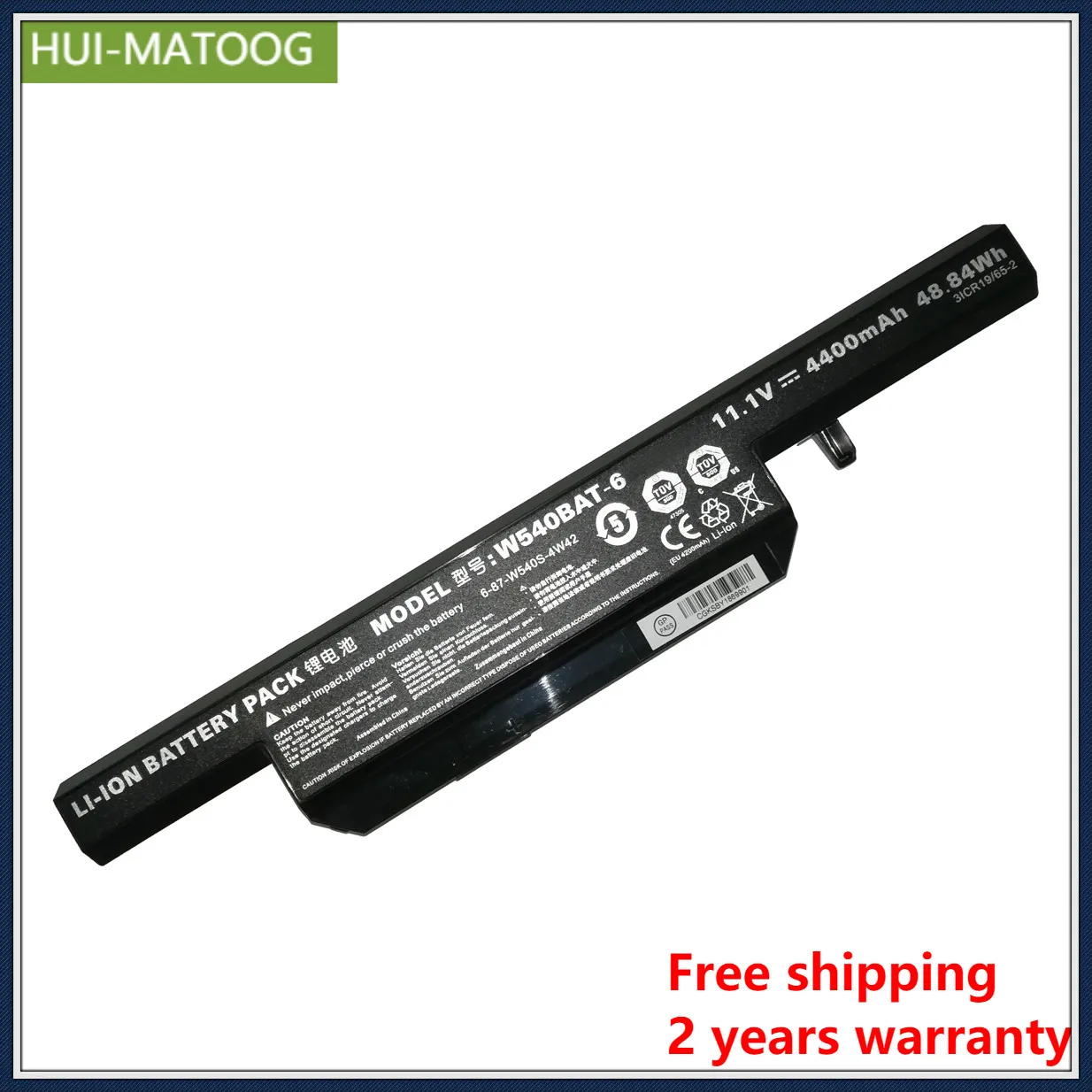 HUI-MATOOG W540BAT-6 Аккумулятор для ноутбука CLEVO 6-87-W540S-4U4 Aquado M1519-HDDV2 W550EU W550SU 11 1 V 4400mAh |