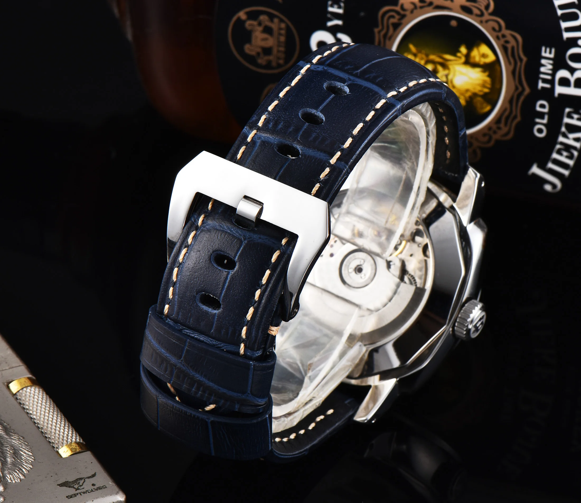 Для мужчин смотреть 44 мм автоматическое перемещение t 316L Нержавеющая сталь Чехол