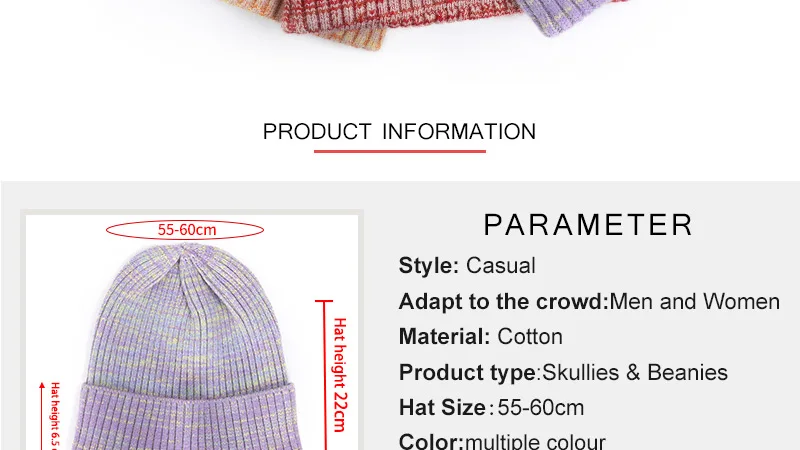Fashion woman variegated knit hat autumn and winter warm high quality cotton hat Innocent cap ladies casual ski mask peas