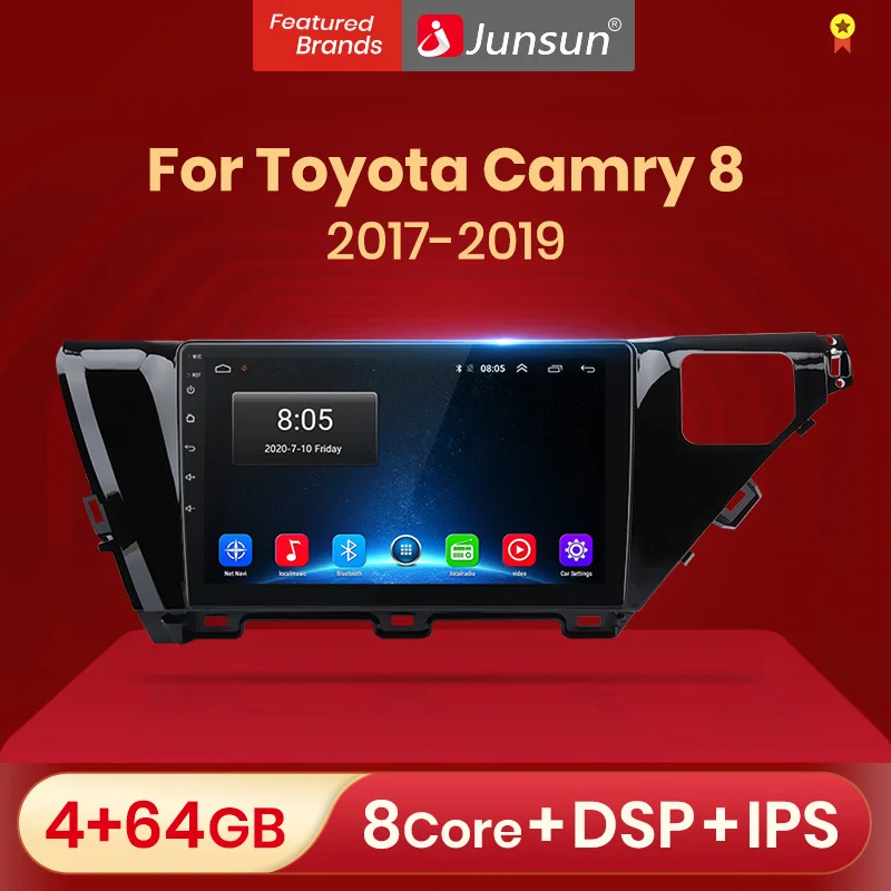 Автомагнитола Junsun для Toyota Camry стерео-система на Android 10 2 Гб ОЗУ 32 ПЗУ с GPS