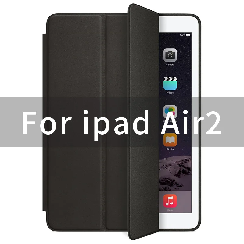 air2-Black Чехол для iPad air 2 air1, 9,7 дюймов, чехол с 1:1 магнитом, умный Авто спящий чехол с откидной крышкой, кожаный чехол A1566 A1567 A1474 - Цвет: air2-Black