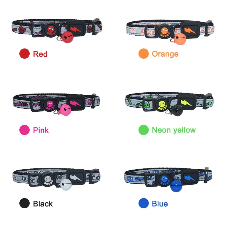 Mysudui кошачий ошейник с колокольчиком светоотражающий защитный для кошек