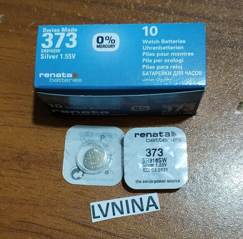 2Xrenata Серебряный оксид часы батарея 373 SR916SW 916 1 55 V 100% оригинальный бренд renata rena916