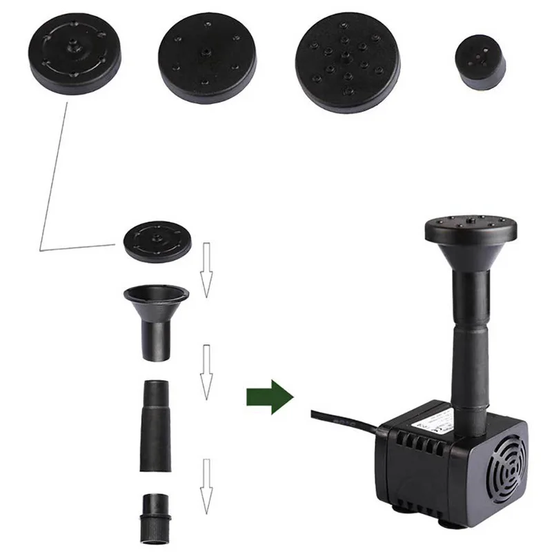 

Solar Power Floating Fountain Water Pump Brushless Motor Solar Fountain for Garden Pool Garden Solar Decorative Fountain ZM902