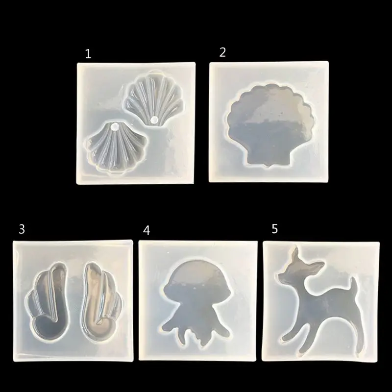 

Shell Deer Jellyfish Pendant Silicone Mold Resin Casting Jewelry Making Tools 19QC