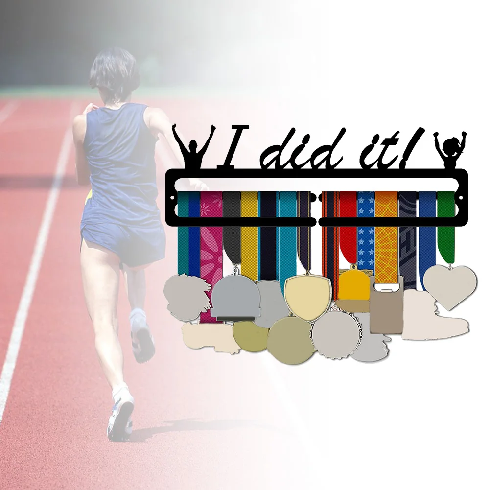 

Iron Medal Display Stand Athletics Sports Competition Medal Display Rack Wall Mount I Did It Sports Medal Storage Display Shelf