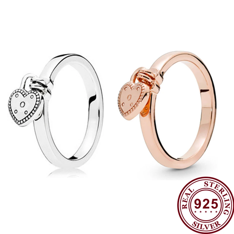 

Original 925 кольцо Silver Pan Ring Valentine's Day Love Pendant Pan Ring For Women Wedding Party Gift Fashion Jewelry