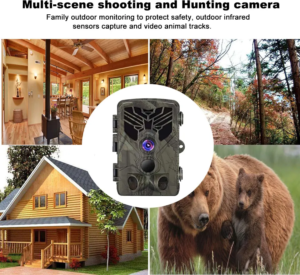 

1080P HD Wifi Hunting Trail Outdoor Camera Live Show with Remote Control 20MP IR Night Vision Waterproof Surveillance Camera
