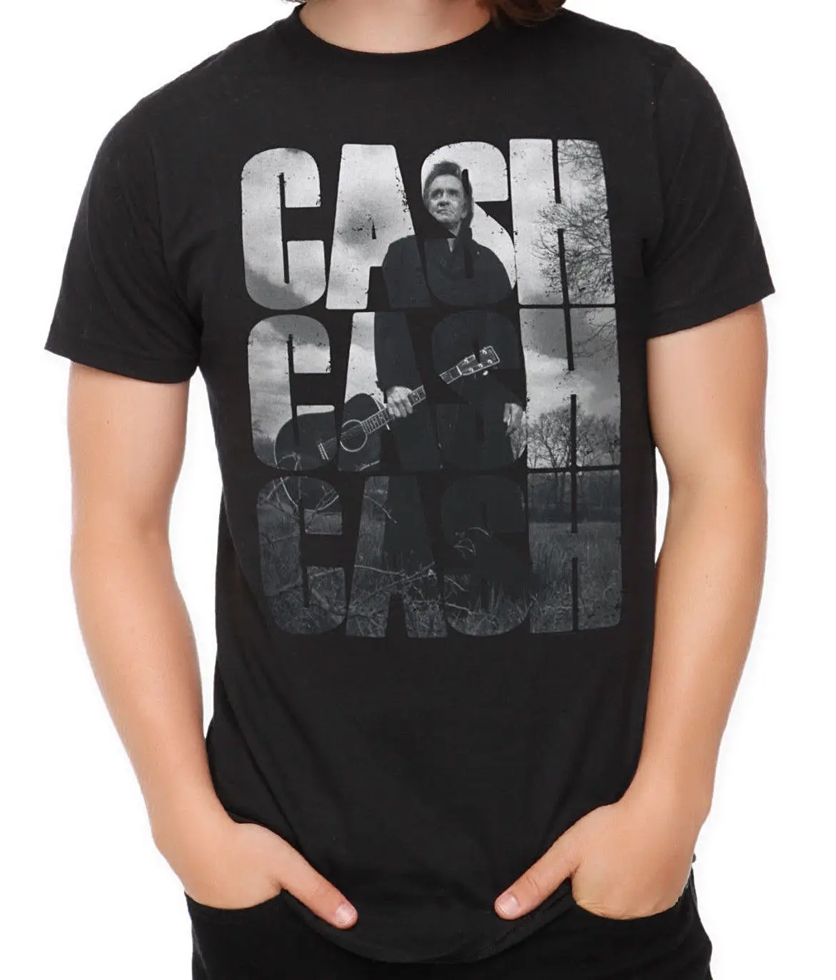 Johnny наличные дизайн в обтяжку футболки-новая брендовая хлопковая Футболка с