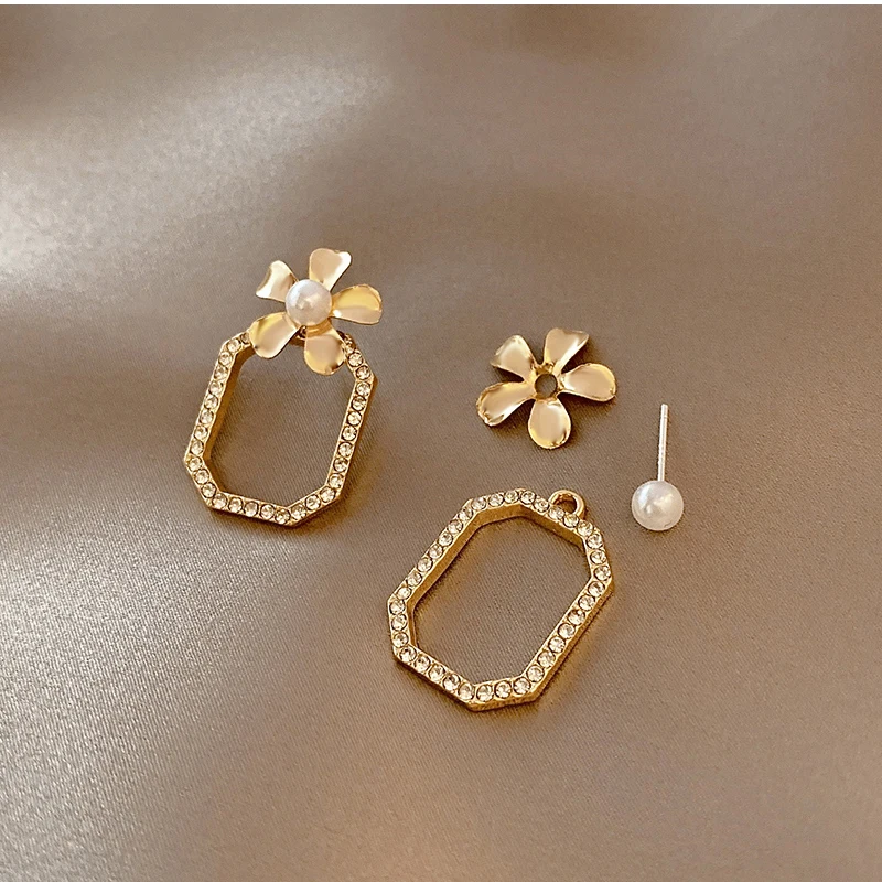 Серьги подвески женские с цирконом висячие украшения для ушей в Корейском стиле