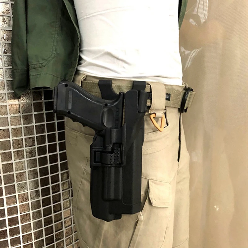 LV3 Series Quick Drop Glock Gun Belt Holster Bearing Flashlight Military for 17 18 19 22 23 32 Waist | Спорт и развлечения